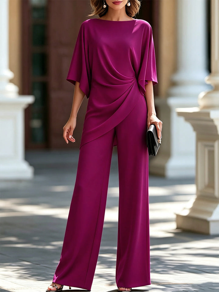 Women's Draped-Waist Two-Piece Set