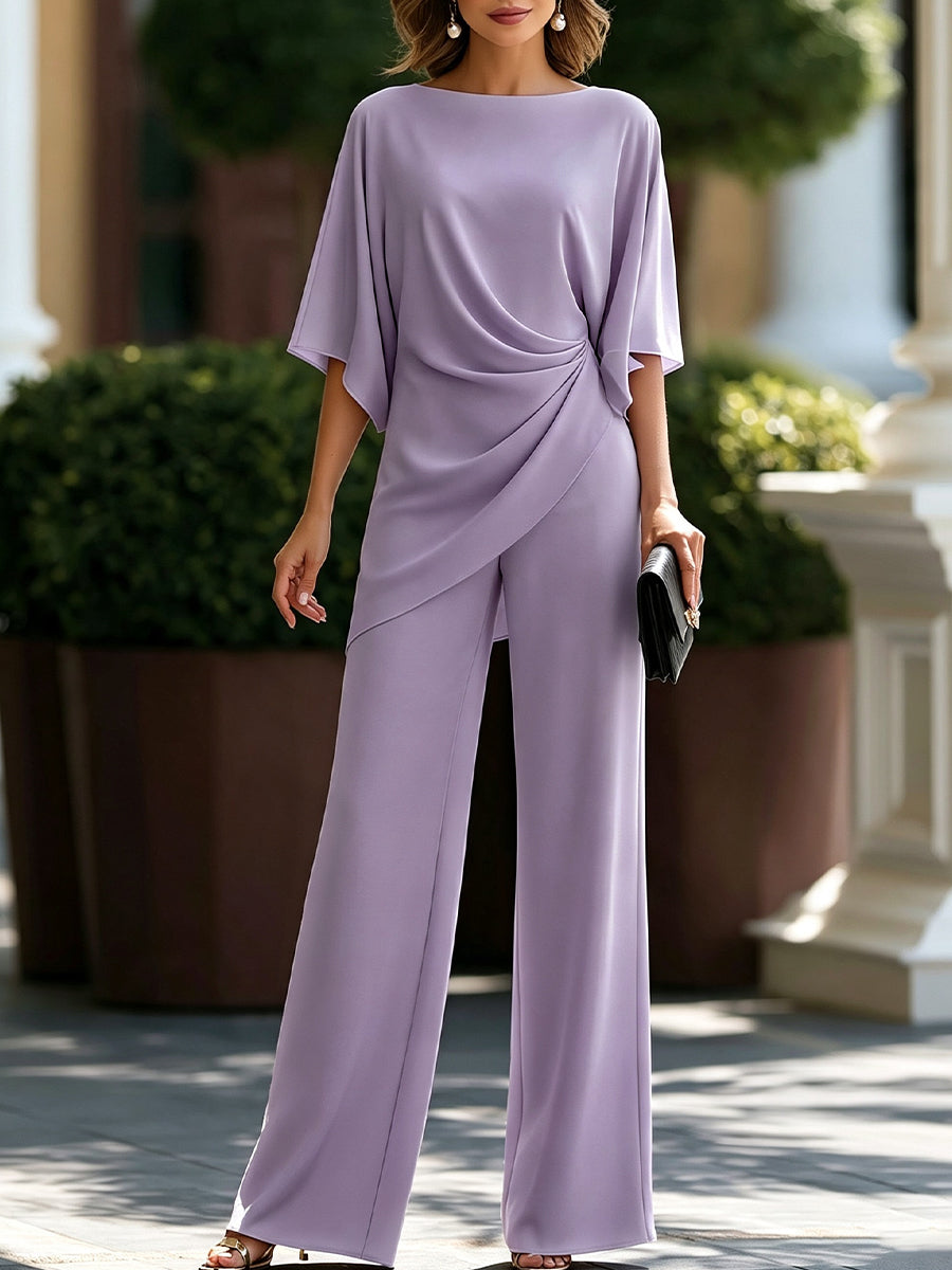 Women's Draped-Waist Two-Piece Set