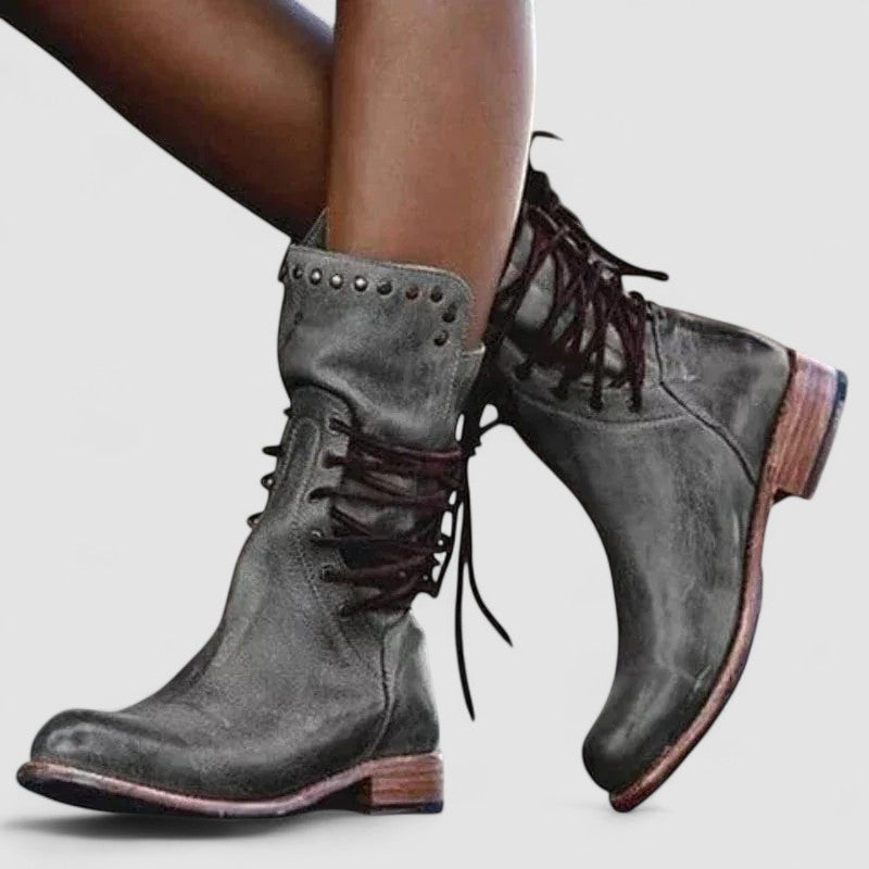 Women's Vintage Lace-Up Ankle Boots