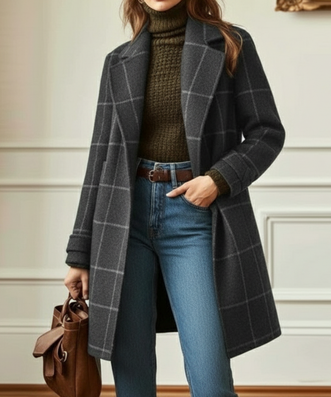 Women's Classic Plaid Coat