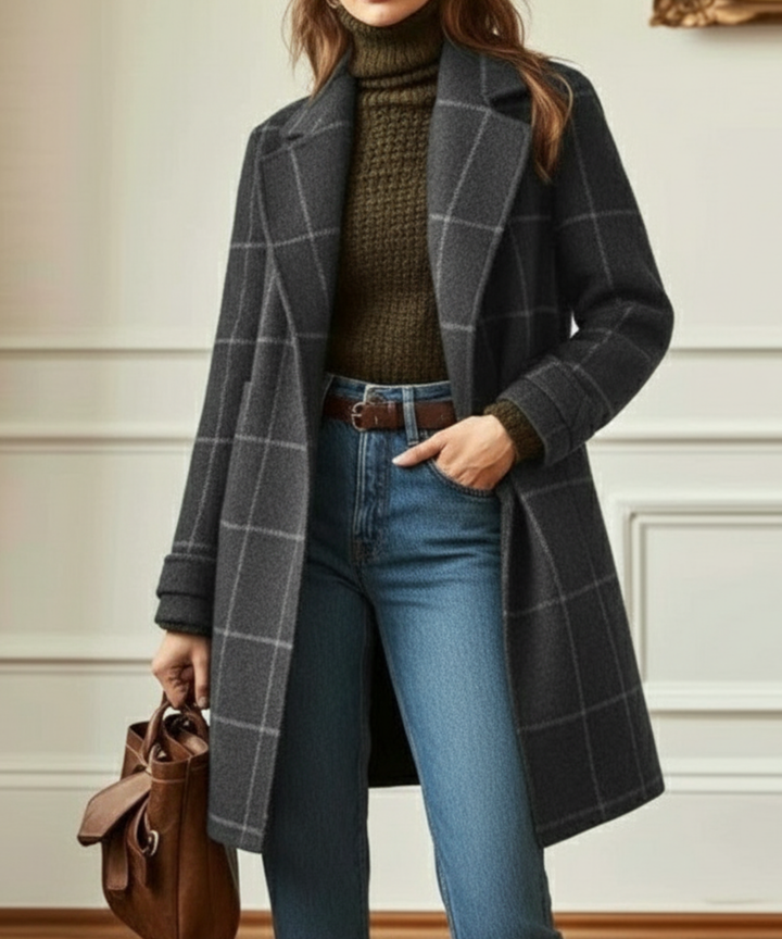 Women's Classic Plaid Coat