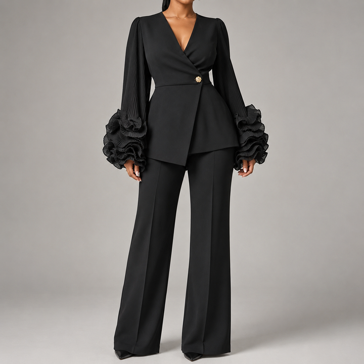 Women's Two-Piece Ruffle Set