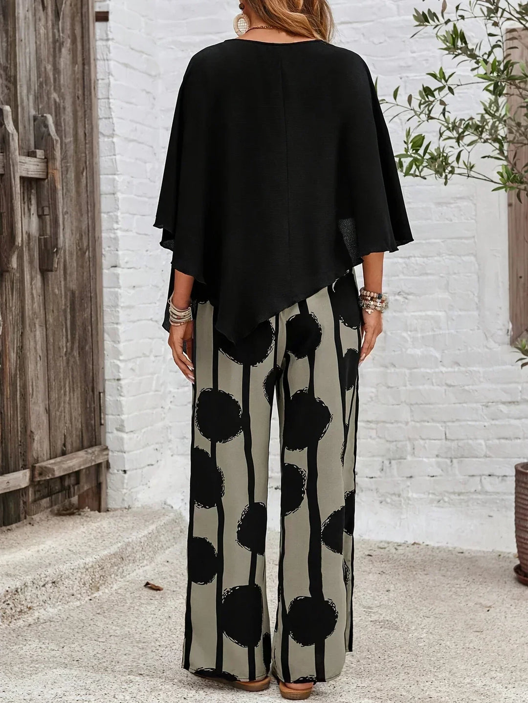 Women's Comfy Two-Piece Set with Elastic Waist