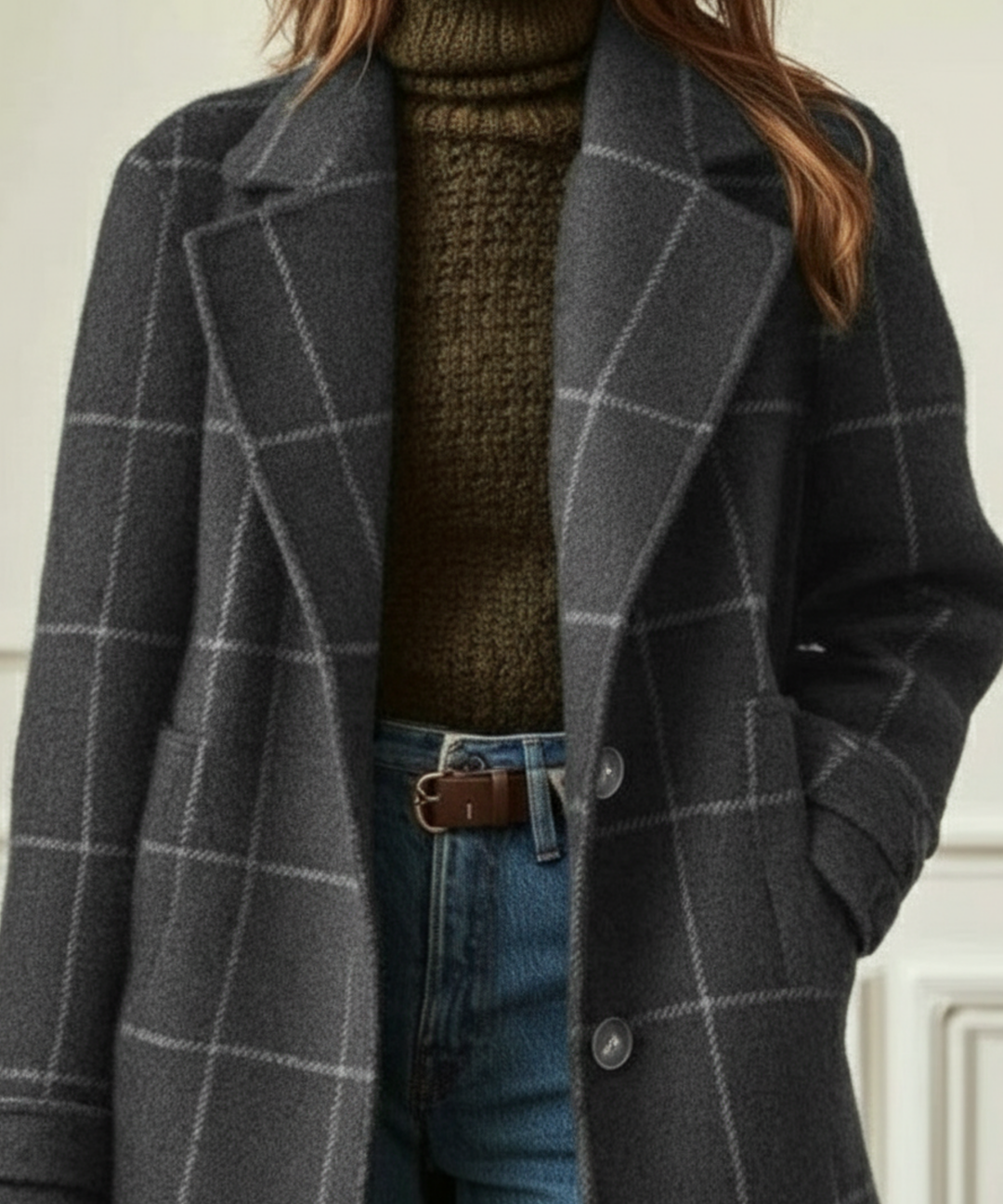 Women's Classic Plaid Coat