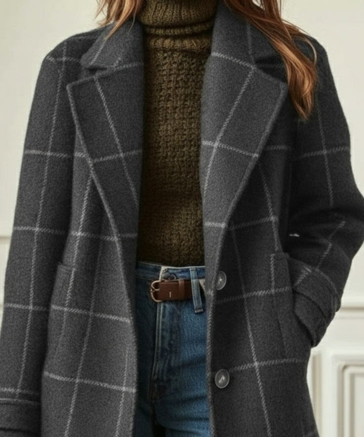 Women's Classic Plaid Coat