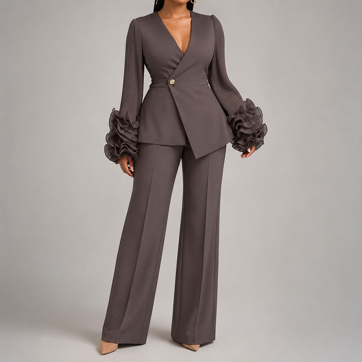 Women's Two-Piece Ruffle Set