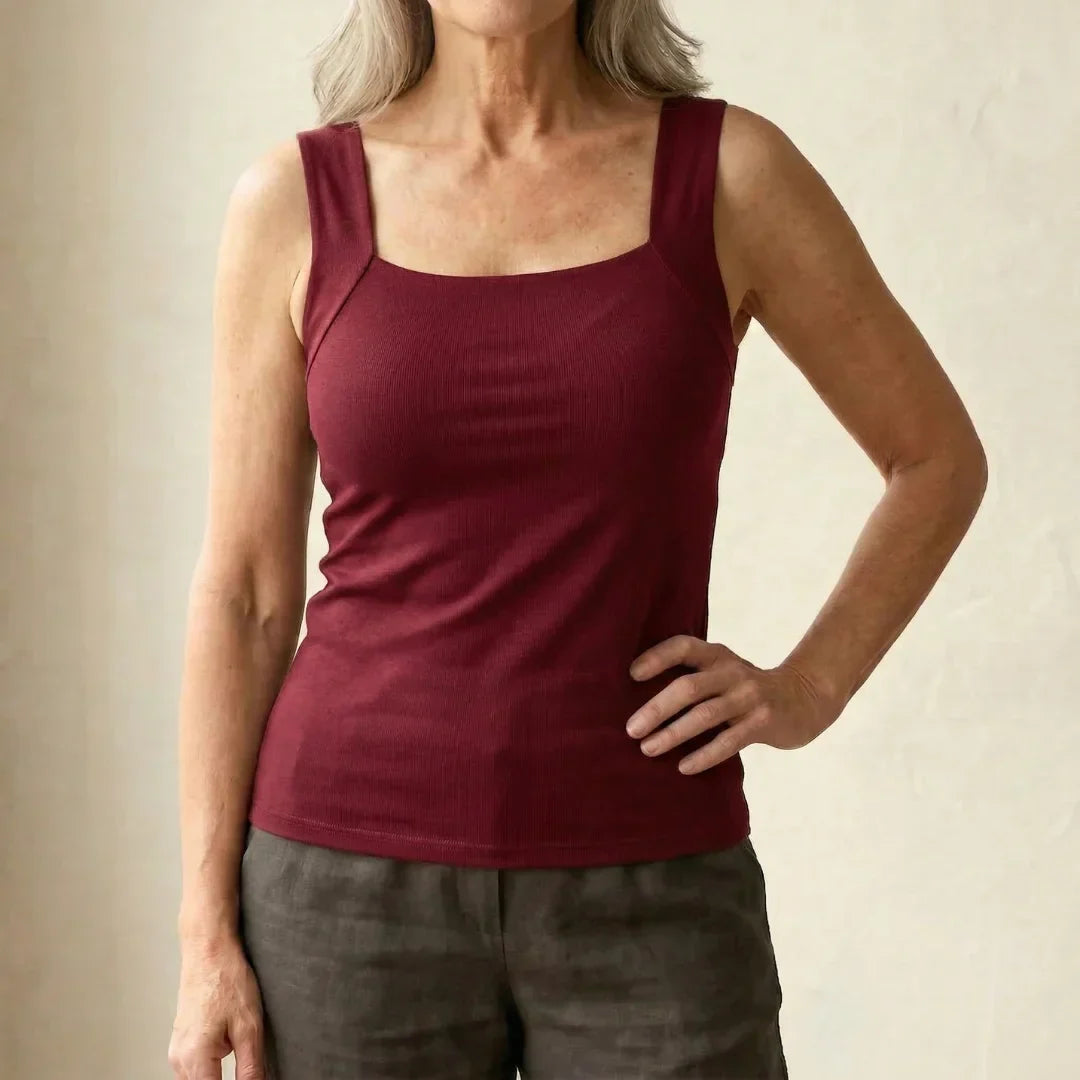 Tank Top with Built-In Comfort Bra