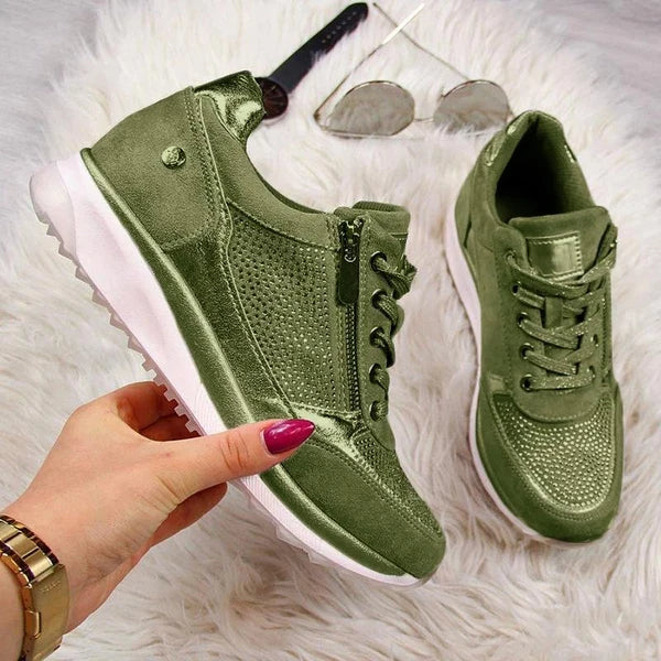 Women's Comfortable Casual Zip Shoes