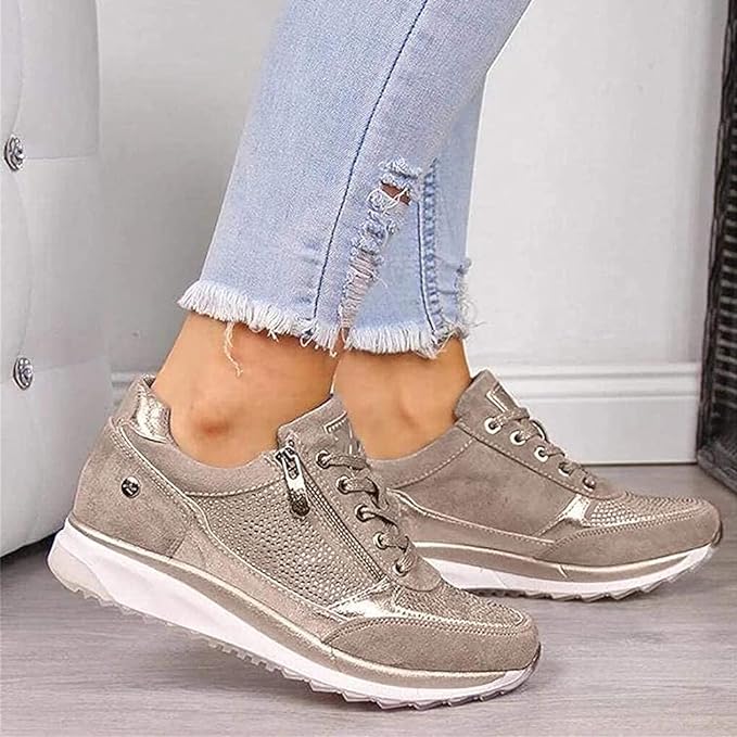 Women's Comfortable Casual Zip Shoes