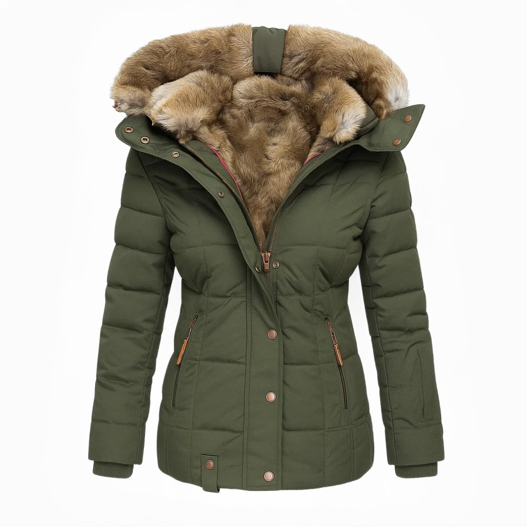 Women's Warm Hooded Quilted Coat