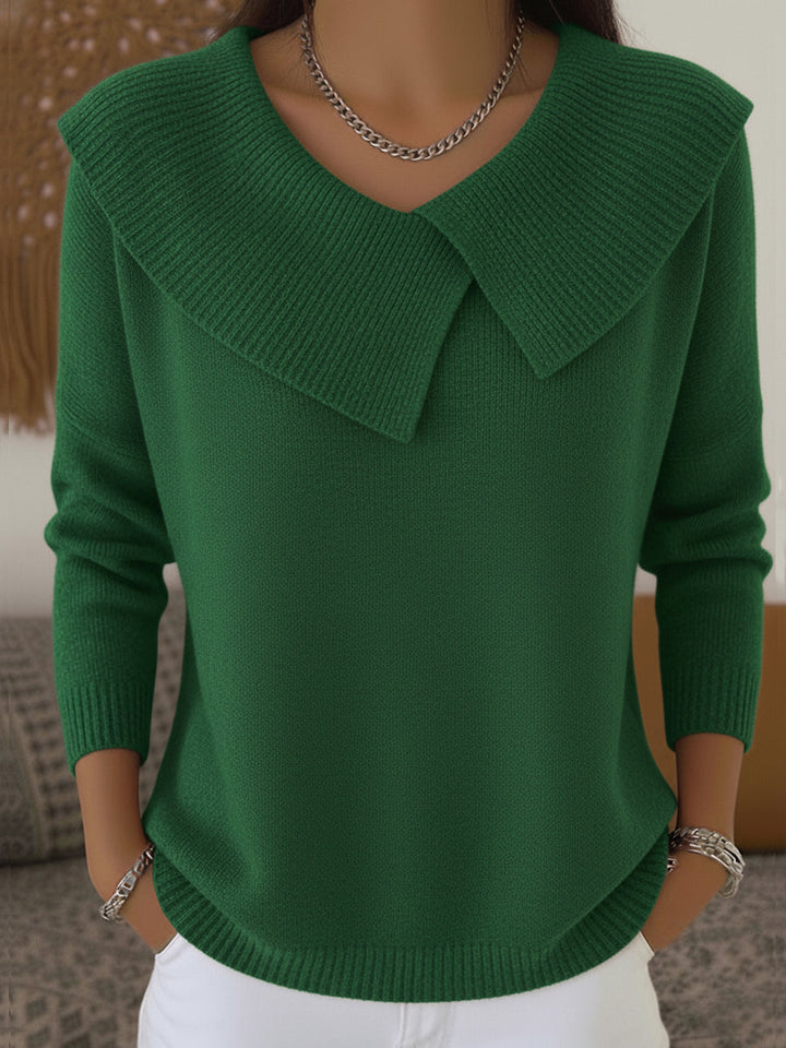 Women's Warm Sweater with Soft Collar