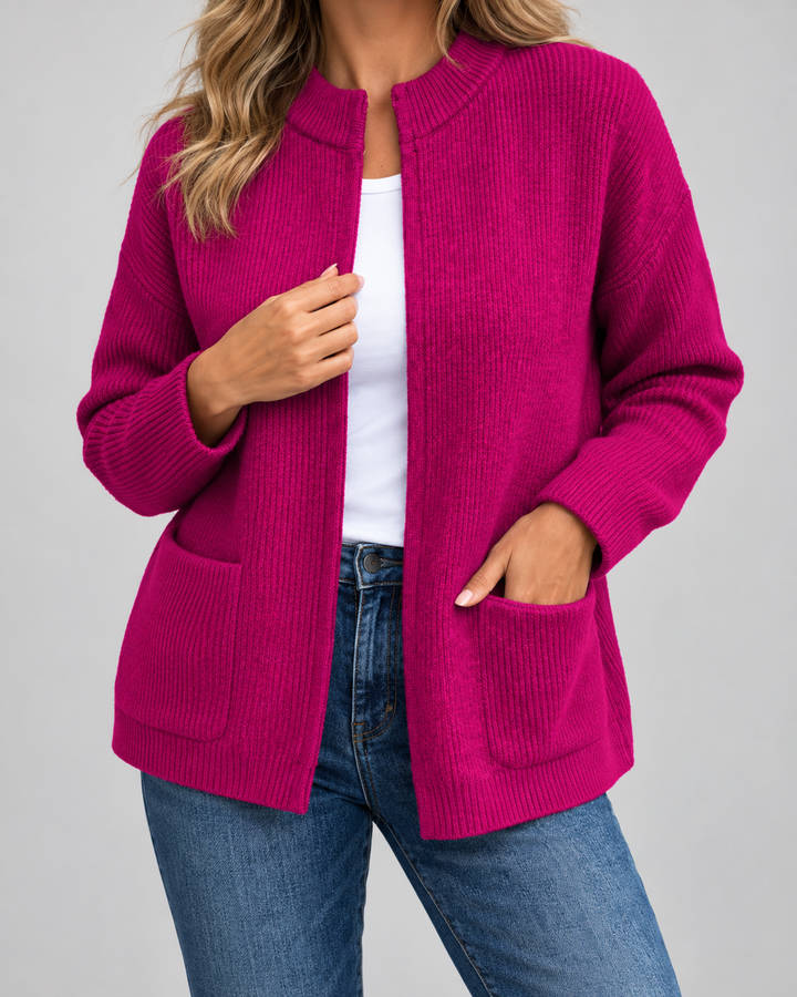 Women's Elegant Knit Vest with Pockets