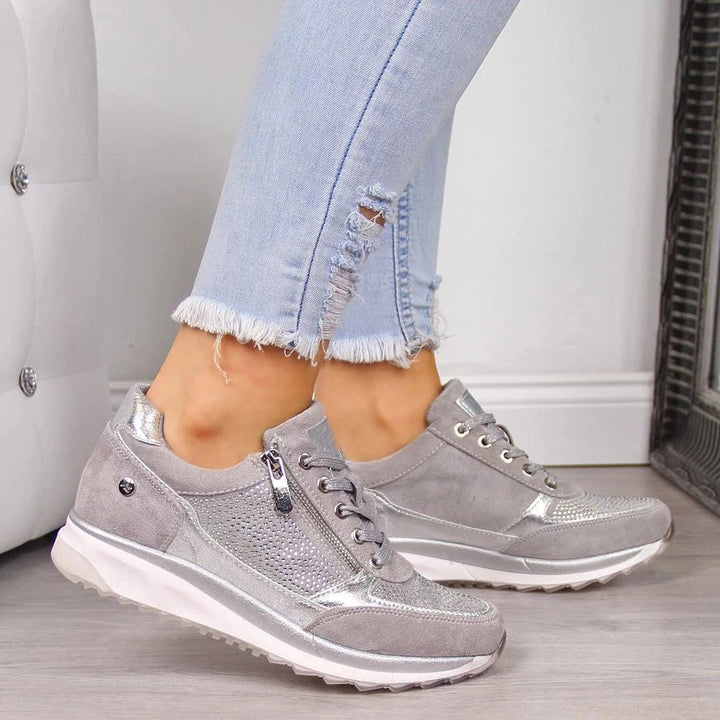 Women's Comfortable Casual Zip Shoes