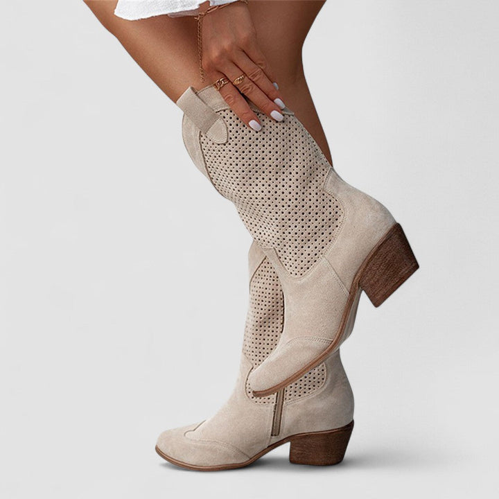 Women's Perforated Classic Cowboy Boots