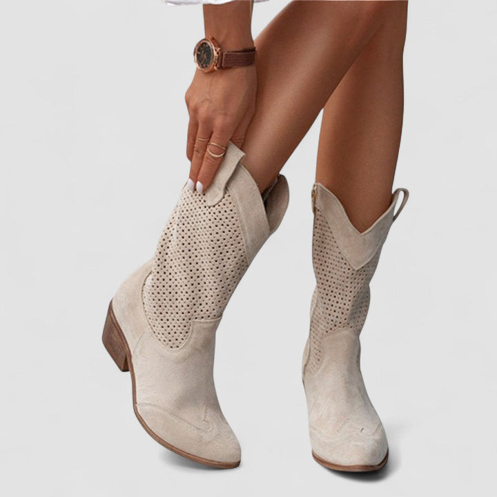 Women's Perforated Classic Cowboy Boots