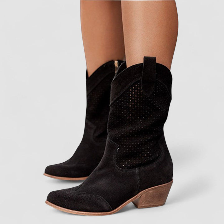 Women's Perforated Classic Cowboy Boots