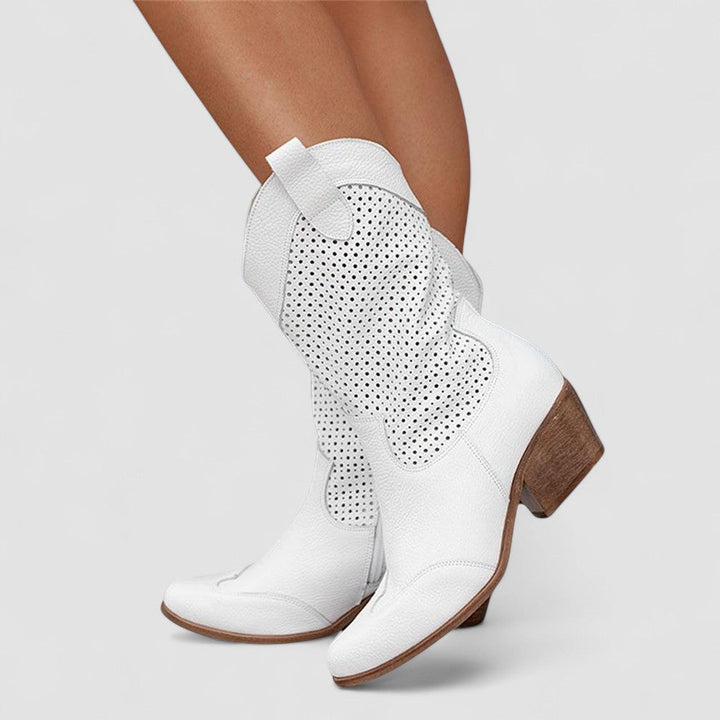 Women's Perforated Classic Cowboy Boots