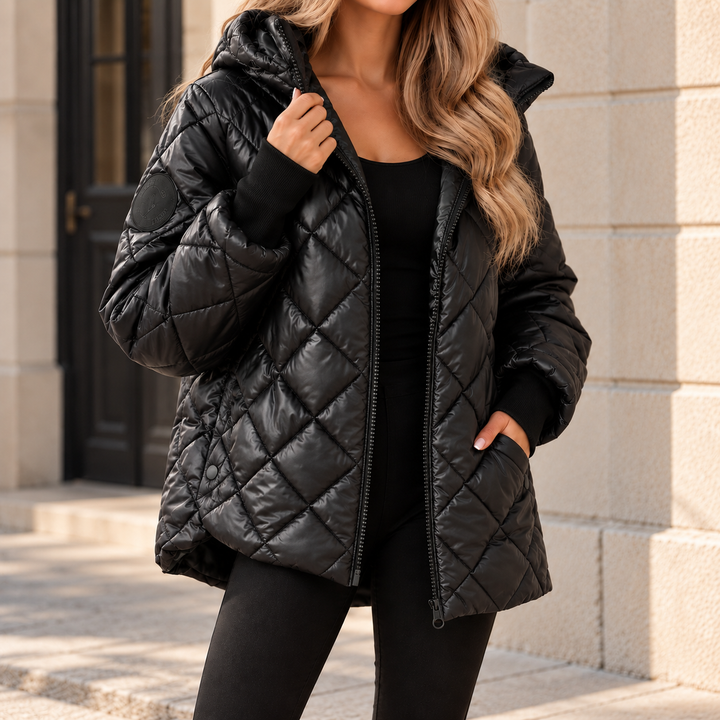 Diamond-Quilted Puffer Jacket