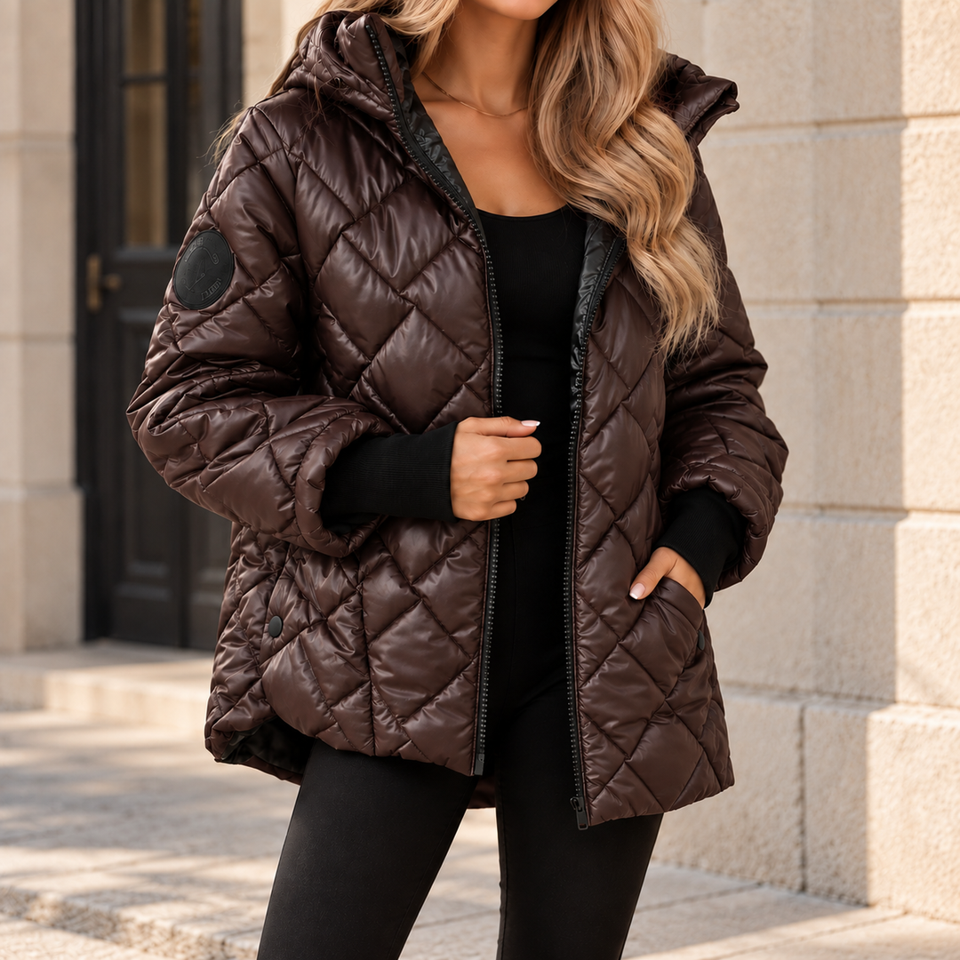 Diamond-Quilted Puffer Jacket