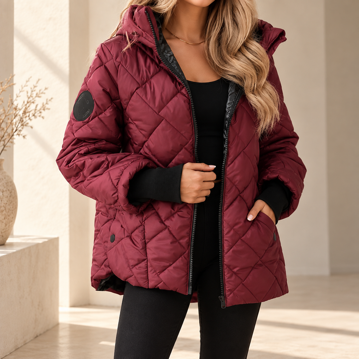 Diamond-Quilted Puffer Jacket