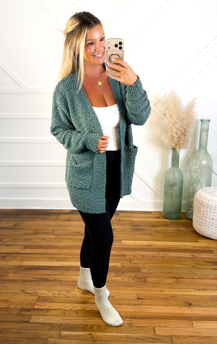 Women's Cozy Popcorn Knit Cardigan