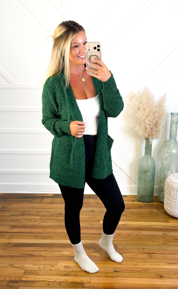 Women's Cozy Popcorn Knit Cardigan