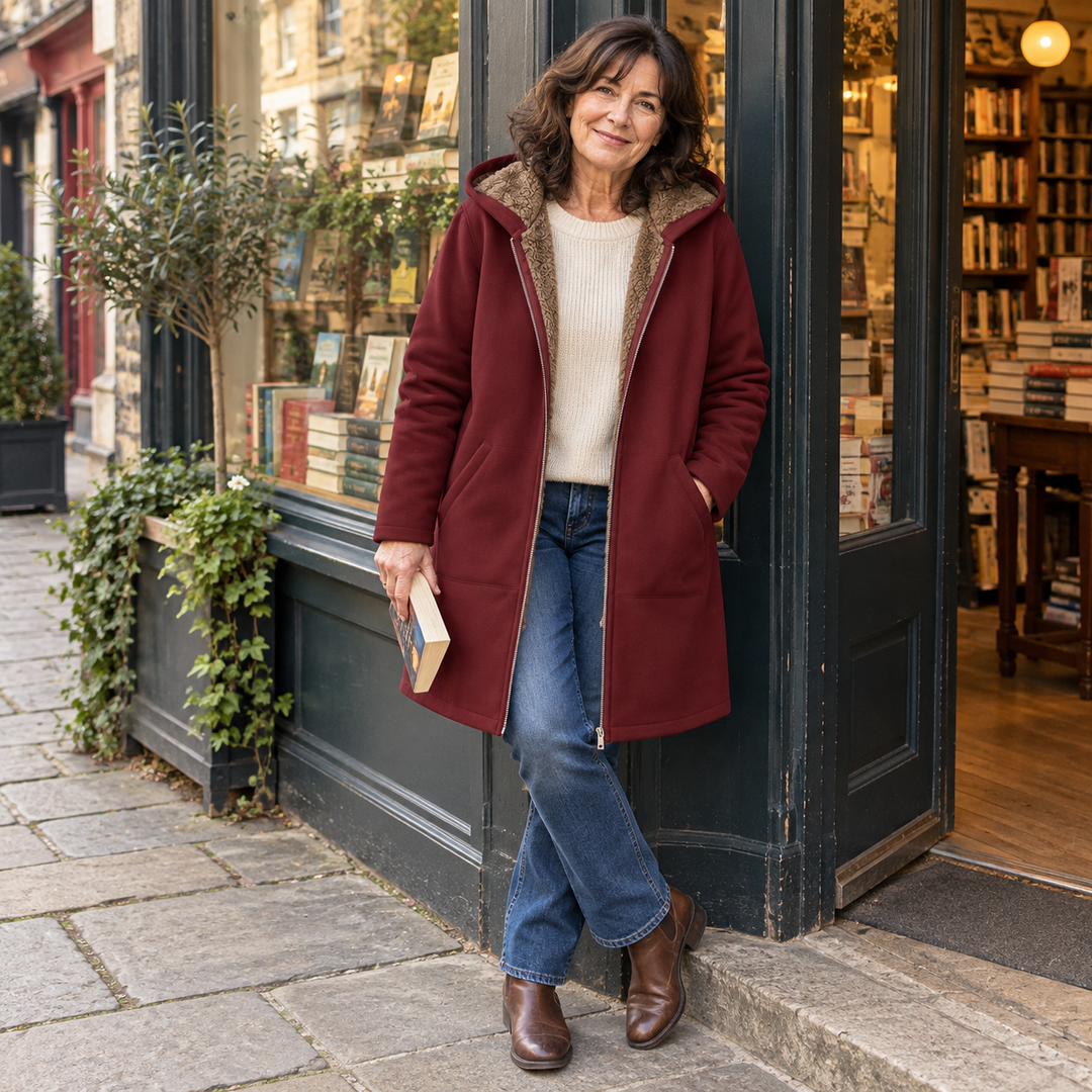 Women's Cozy Teddy-Lined Hooded Coat
