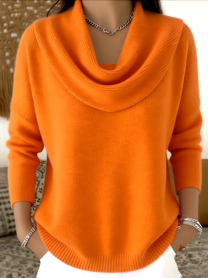 Women's Cowl Neck Long Sleeve Sweater