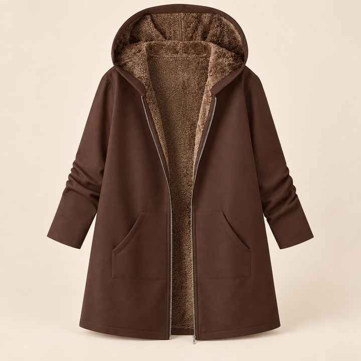 Women's Cozy Teddy-Lined Hooded Coat