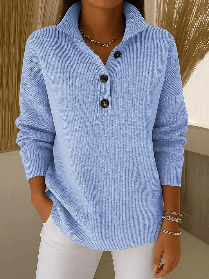 Women's Fine Knit V-Neck Sweater