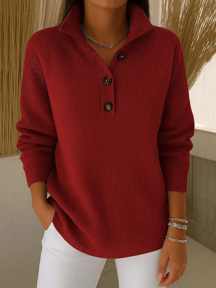 Women's Fine Knit V-Neck Sweater