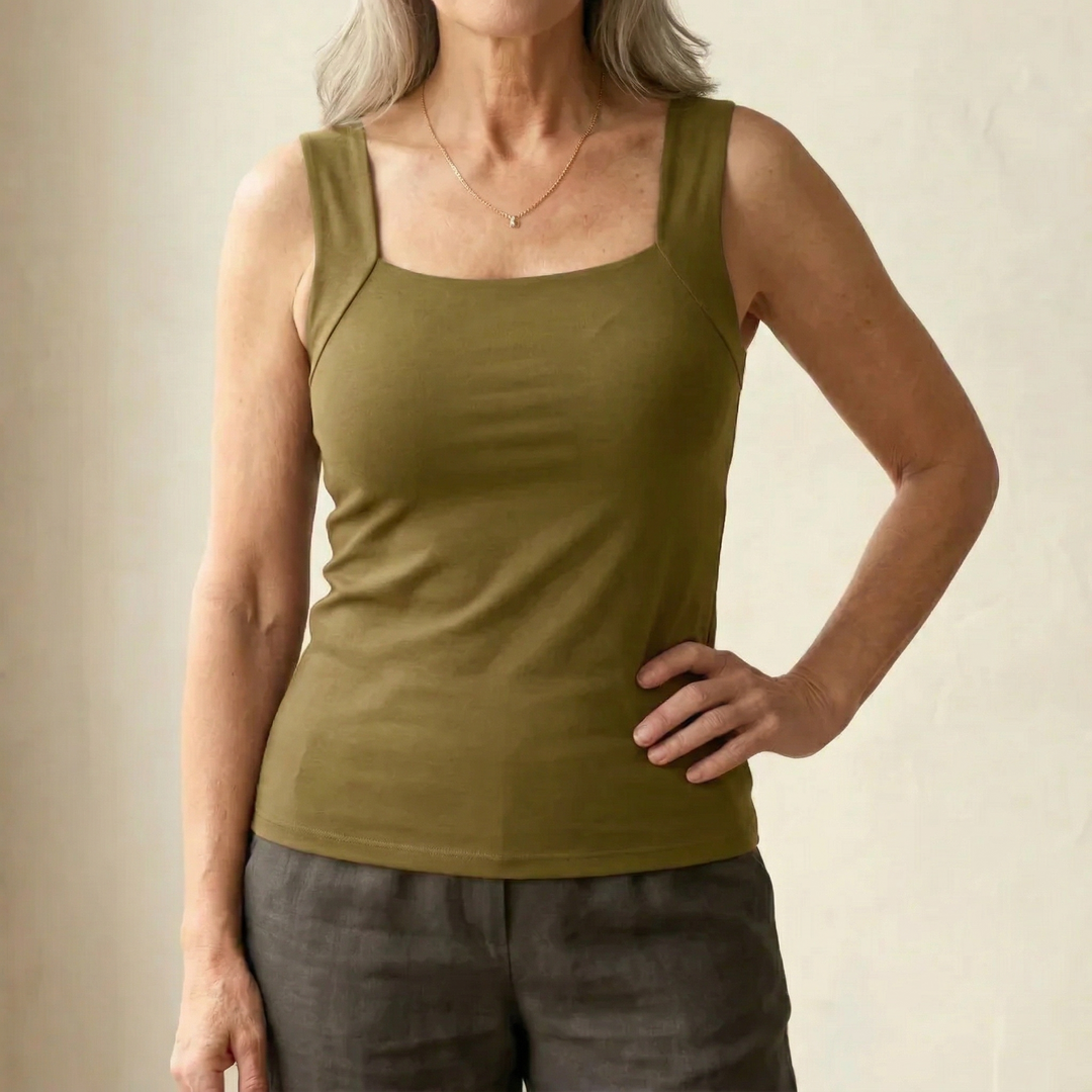 Tank Top with Built-In Comfort Bra