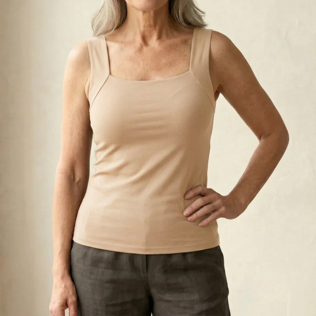 Tank Top with Built-In Comfort Bra