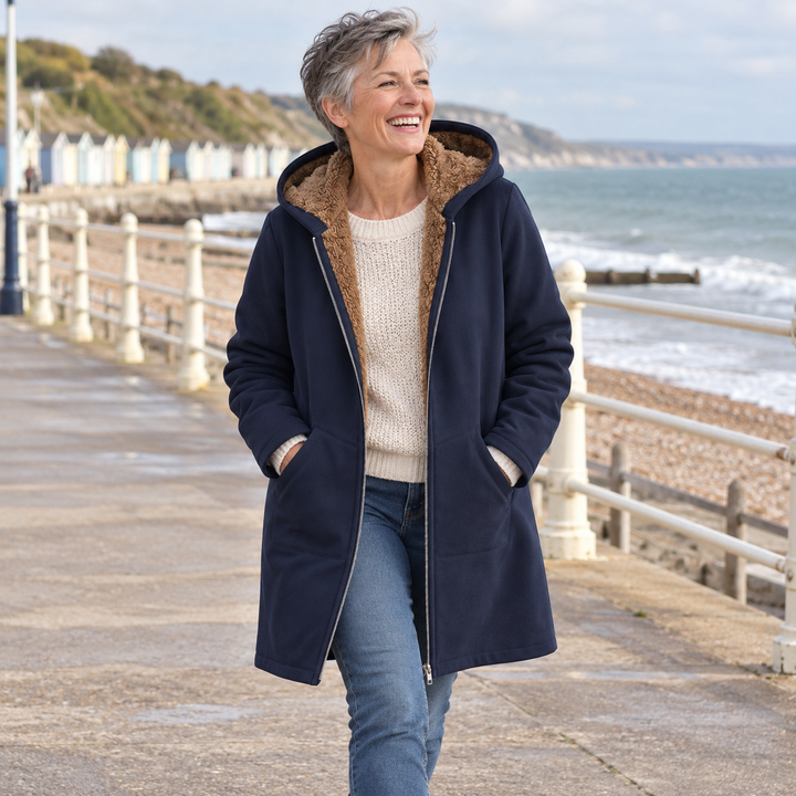 Women's Cozy Teddy-Lined Hooded Coat