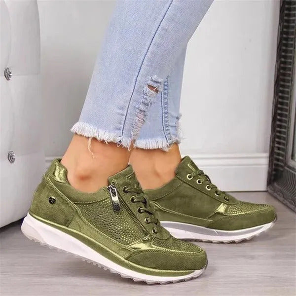 Women's Comfortable Casual Zip Shoes