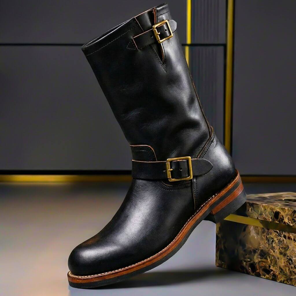 Women's Elegant Vintage-Style Leather Boots