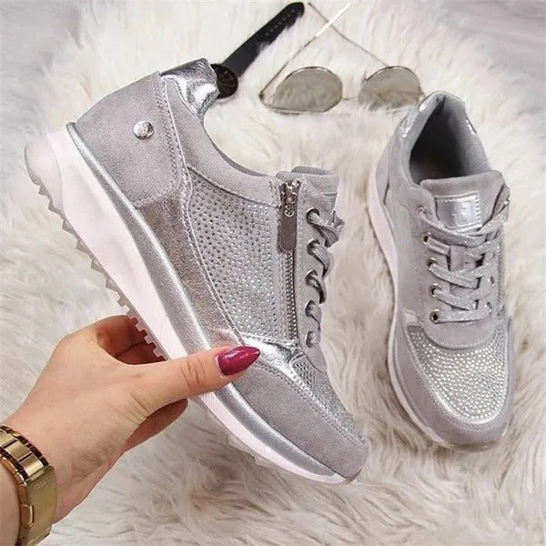Women's Comfortable Casual Zip Shoes