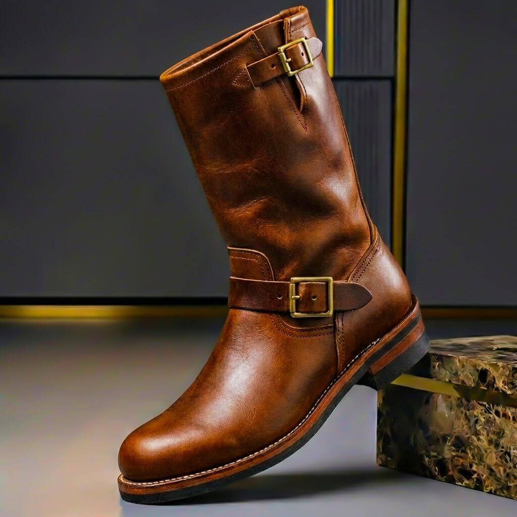 Women's Elegant Vintage-Style Leather Boots