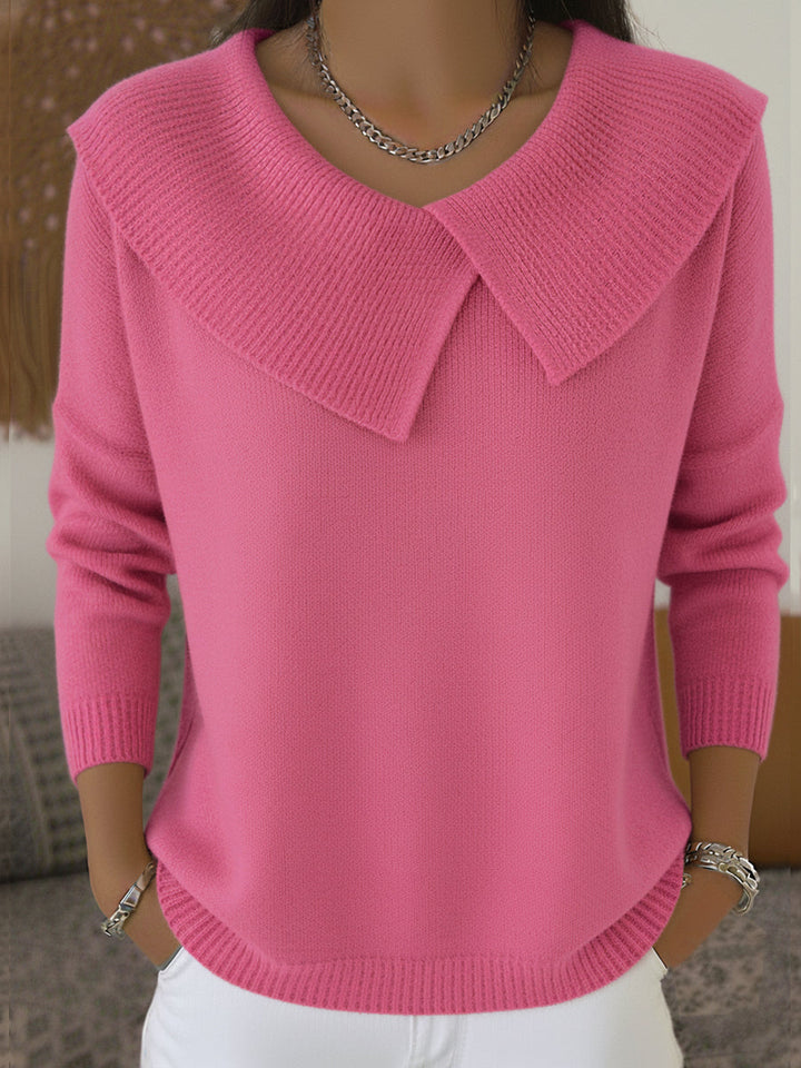 Women's Warm Sweater with Soft Collar