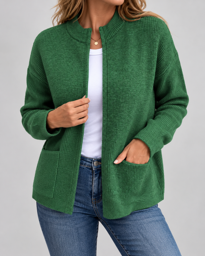 Women's Elegant Knit Vest with Pockets