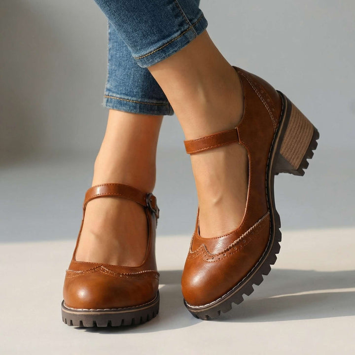 Women's Comfortable Block-Heel Mary Jane Shoes