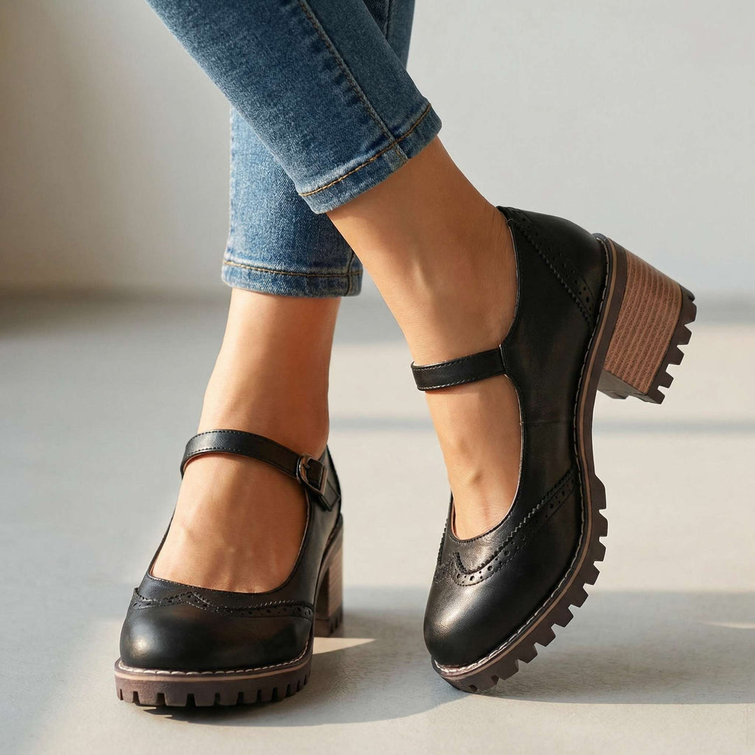 Women's Comfortable Block-Heel Mary Jane Shoes