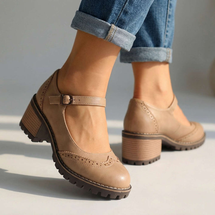 Women's Comfortable Block-Heel Mary Jane Shoes