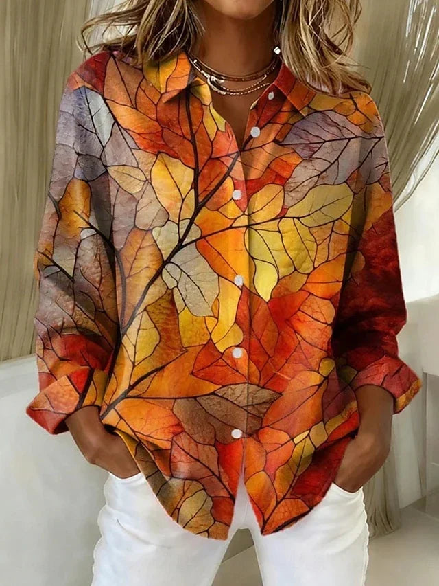 Women's Botanical Print Blouse