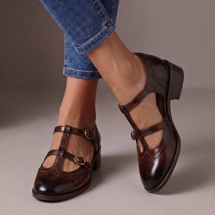 Perforated Strappy Mary Janes