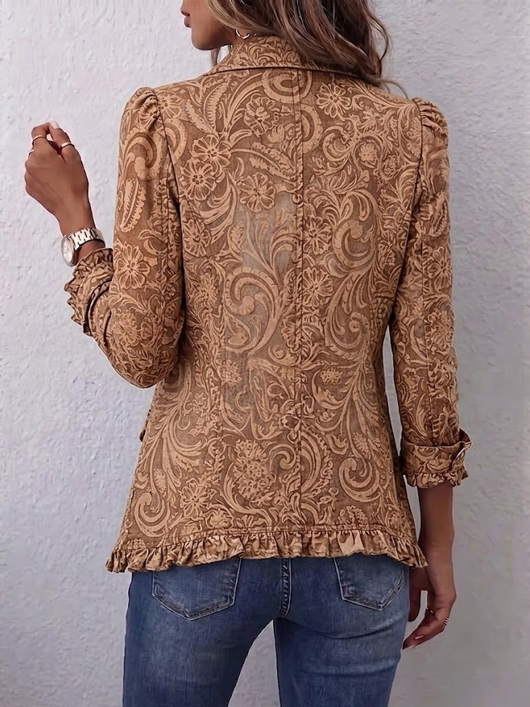 Brown Vintage Floral Jacket – product image 2