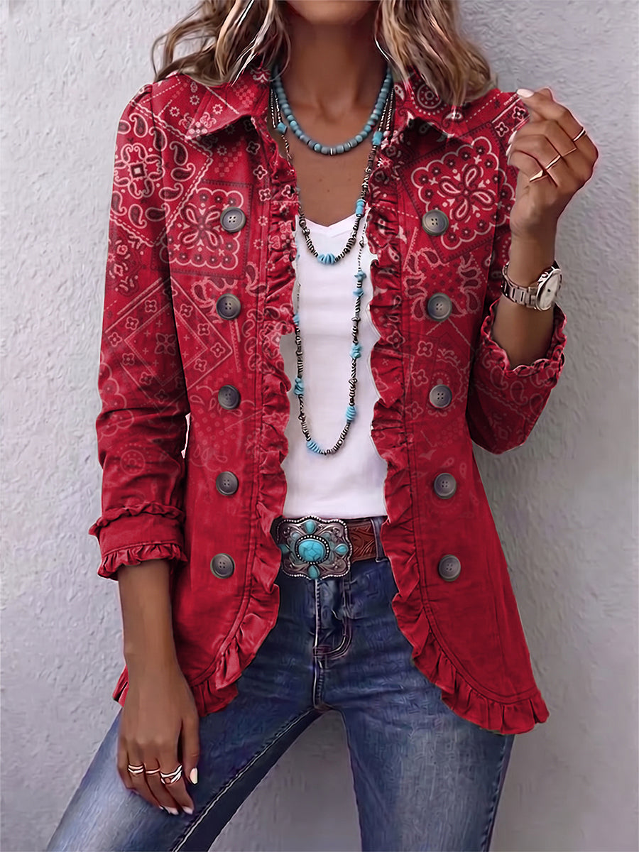 Red Ombré Paisley Jacket – product image