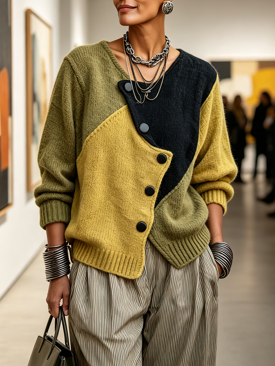 Asymmetric Knit Sweater
