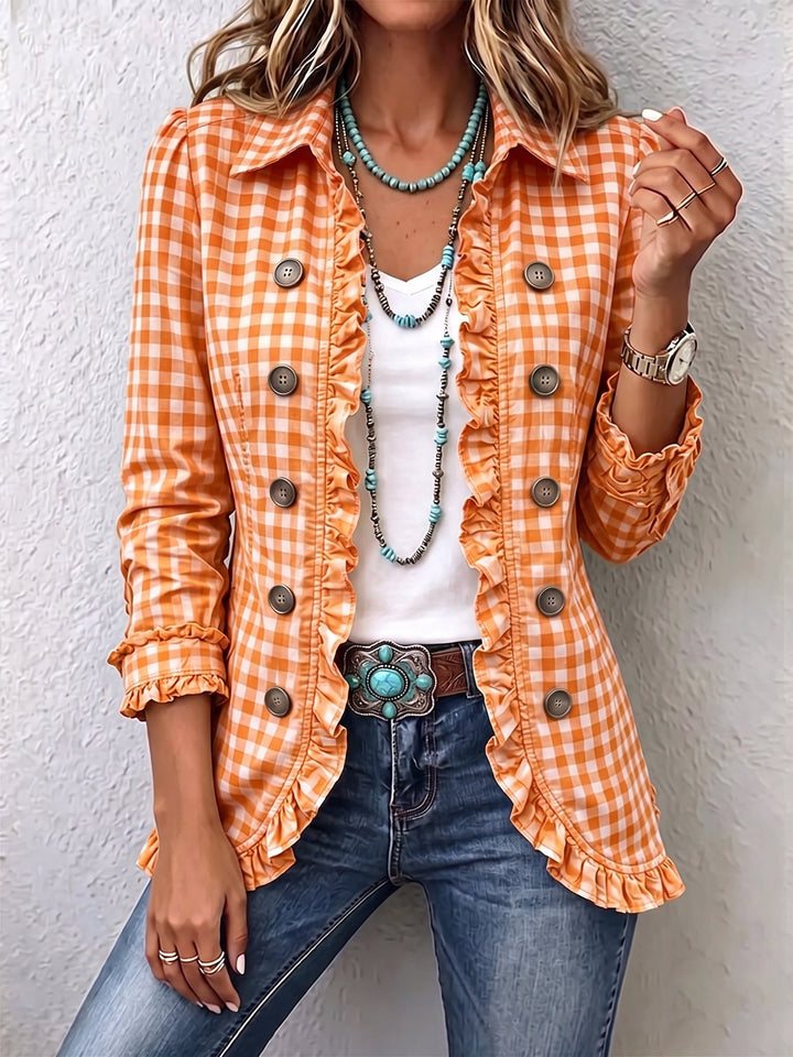 Gingham Jacket with Ruffles – product image 2