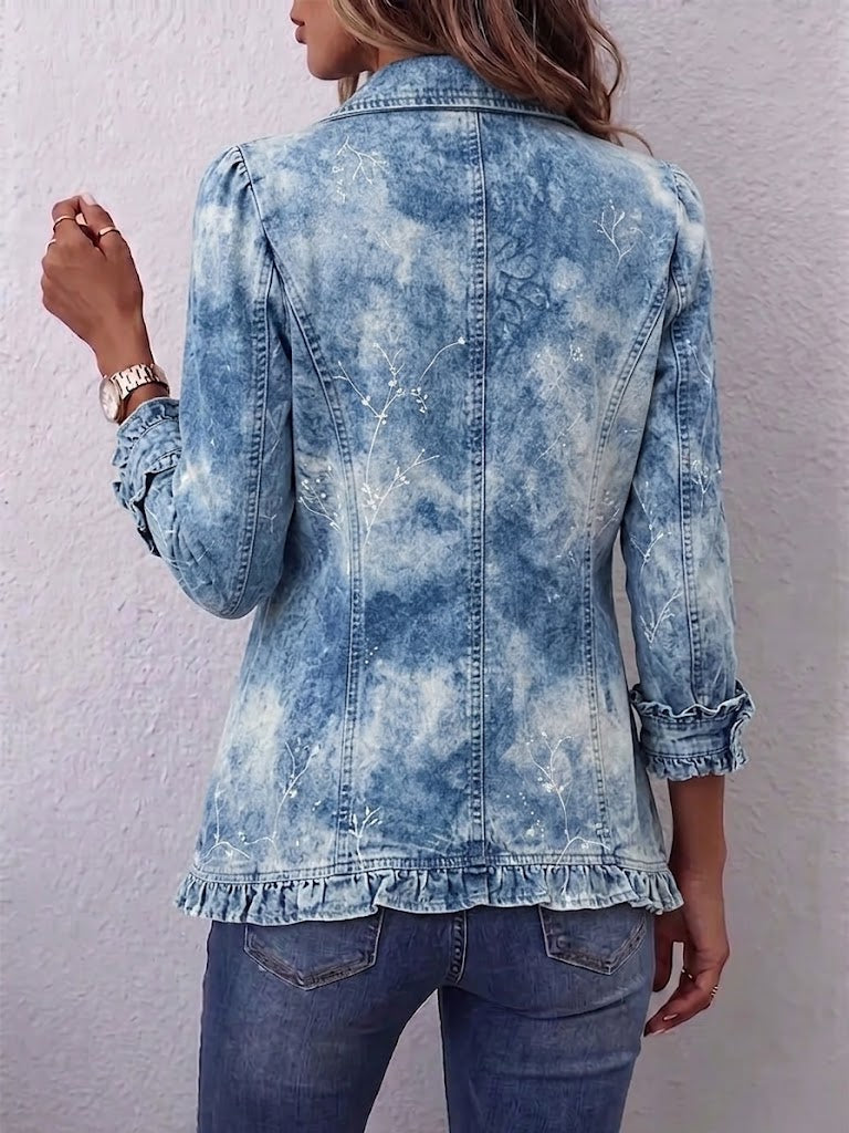 Ombré Floral Jacket with Ruffles – product image 2